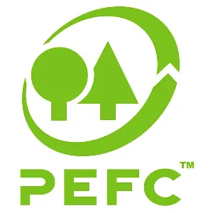 PEFC : contient à minima 70 % de matières issues de forêts gérées durablement et certifiées PEFC ou issues de sources recyclée