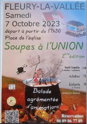 SOUPE À L'UNION LE SAMEDI 07 OCTOBRE A FLEURY LA VALLEE