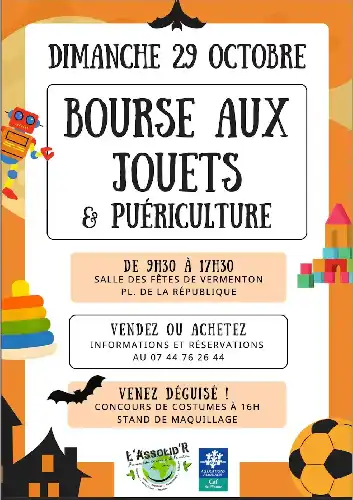 BOURSE AUX JOUETS LE DIMANCHE 29 OCTOBRE A VERMENTON