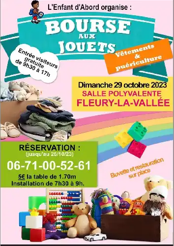 DIMANCHE 29 OCTOBRE DE 9H30 A 17H A FLEURY LA VALLEE