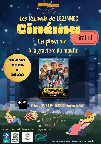 CINÉMA PLEIN AIR À LÉZINNES LE 16 AOÛT À 21H