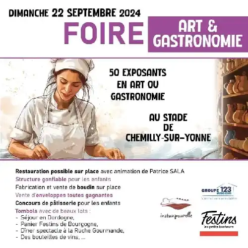 FOIRE GASTRONOMIQUE AU STADE DE CHEMILLY SUR YONNE LE DIMANCHE 22 SEPTEMBRE