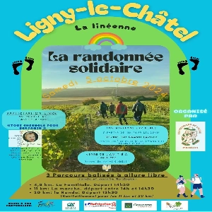 LA LINÉENNE ORGANISE UNE RANDO SOLIDAIRE LE SAMEDI 05 OCTOBRE À PARTIR DE 13H30 À LIGNY LE CHATEL