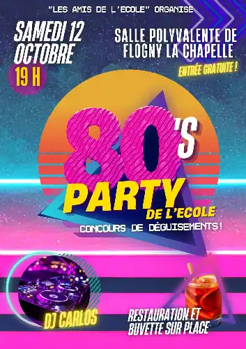 SOIRÉE ORGANISÉE PAR LES AMIS DE L'ÉCOLE À FLOGNY LA CHAPELLE LE SAMEDI 12 OCTOBRE À 19H