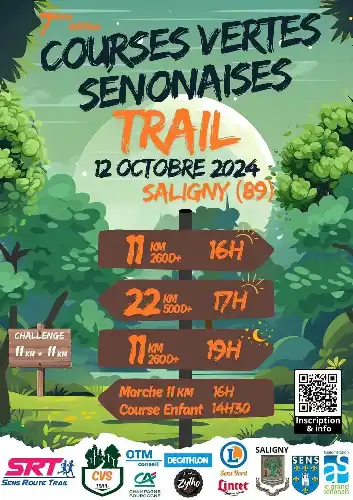 COURSES VERTES SENONAISES DU TRAIL LE SAMEDI 12 OCTOBRE À SALIGNY À PARTIR DE 14H30