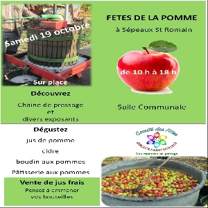 FÊTE DE LA POMME À SÉPEAUX SAINT ROMAIN LE SAMEDI 19 OCTOBRE