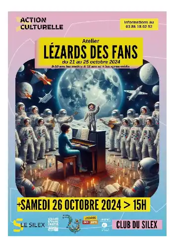 ATELIER LÉZARDS DES FANS SAMEDI 26 OCTOBRE À PARTIR DE 15H AU SILEX À AUXERRE