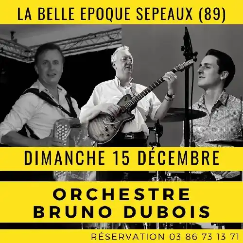 ORCHESTRE BRUNO DUBOIS À SEPEAUX LE DIMANCHE 15 DÉCEMBRE