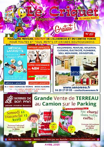Le Criquet de L'Auxerrois et du centre Yonne : avril 2025