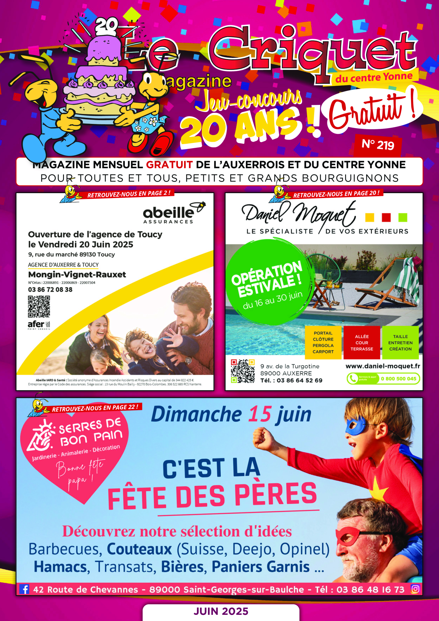 Cliquez l'image pour feuilleter Le Criquet de L'Auxerrois et du centre Yonne : juin 2025