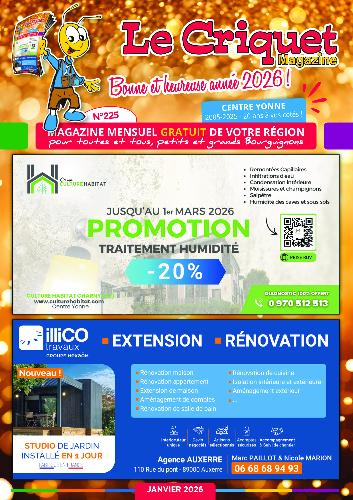 Le Criquet de L'Auxerrois et du centre Yonne : janvier 2026
