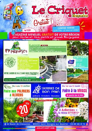 Le Criquet de L'Auxerrois et du centre Yonne : juillet / août 2026