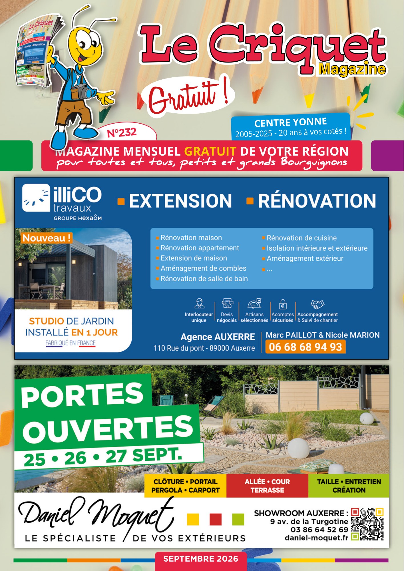 Le Criquet de L'Auxerrois et du centre Yonne : septembre 2026