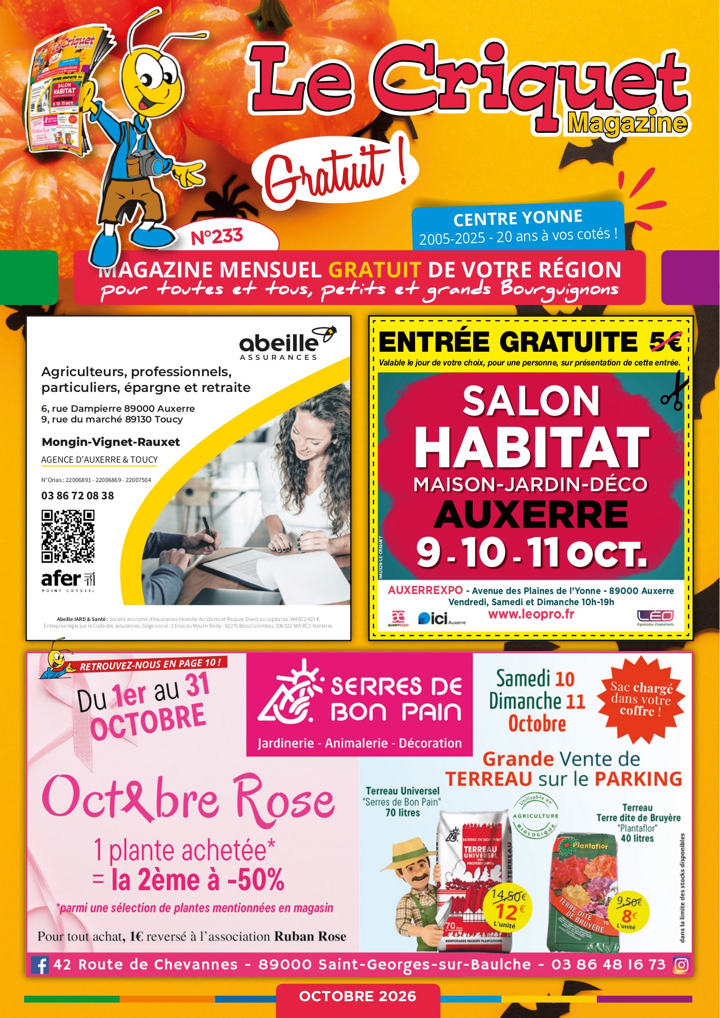 Le Criquet de L'Auxerrois et du centre Yonne : octobre 2026